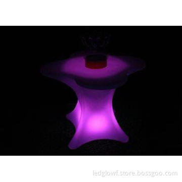 Small Purple LED Bar Tables Flower Shape For Coffee Shop /